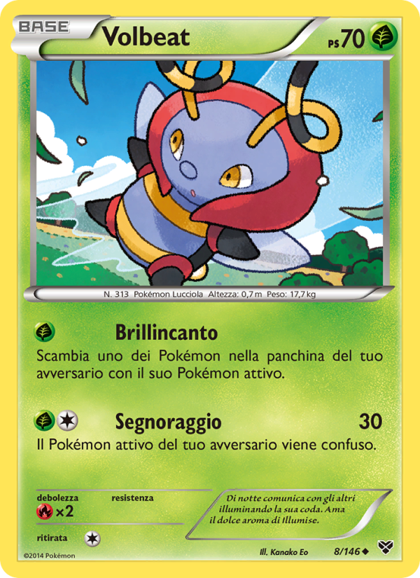 Volbeat 008/146 — XY (Italian Pokémon TCG card)