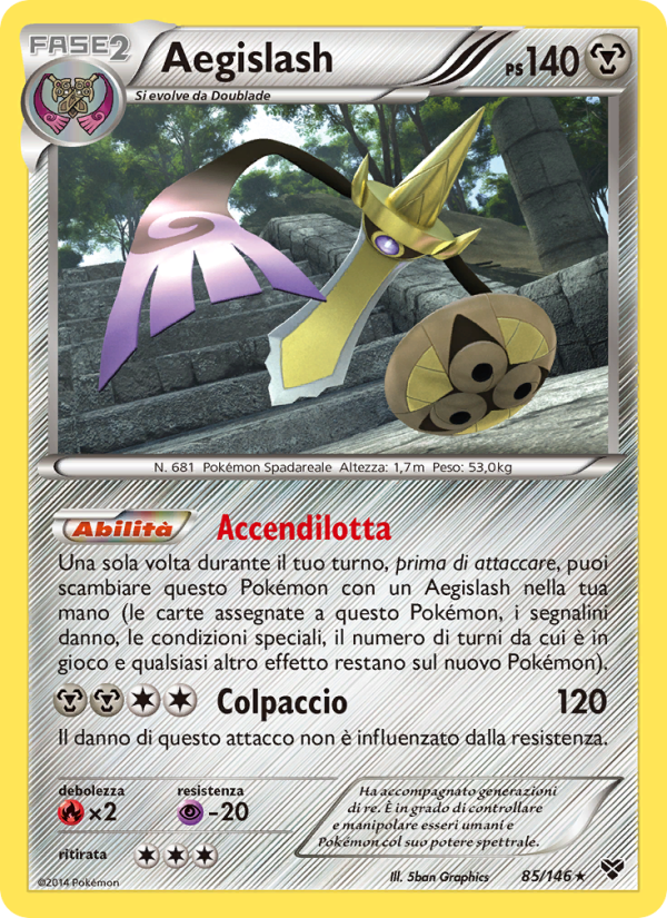 Aegislash 085/146 — XY (Italian Pokémon TCG card)