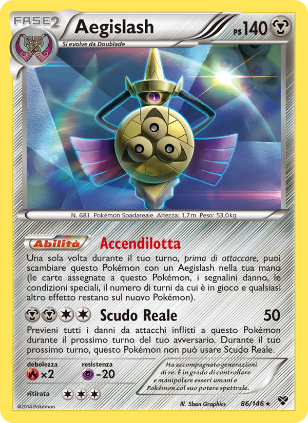 Aegislash 086/146 — XY (Italian Pokémon TCG card)
