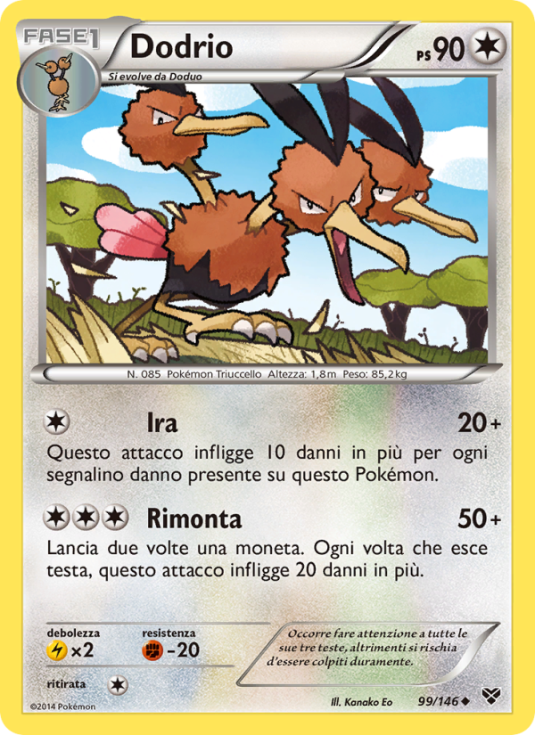 Dodrio 099/146 — XY (Italian Pokémon TCG card)