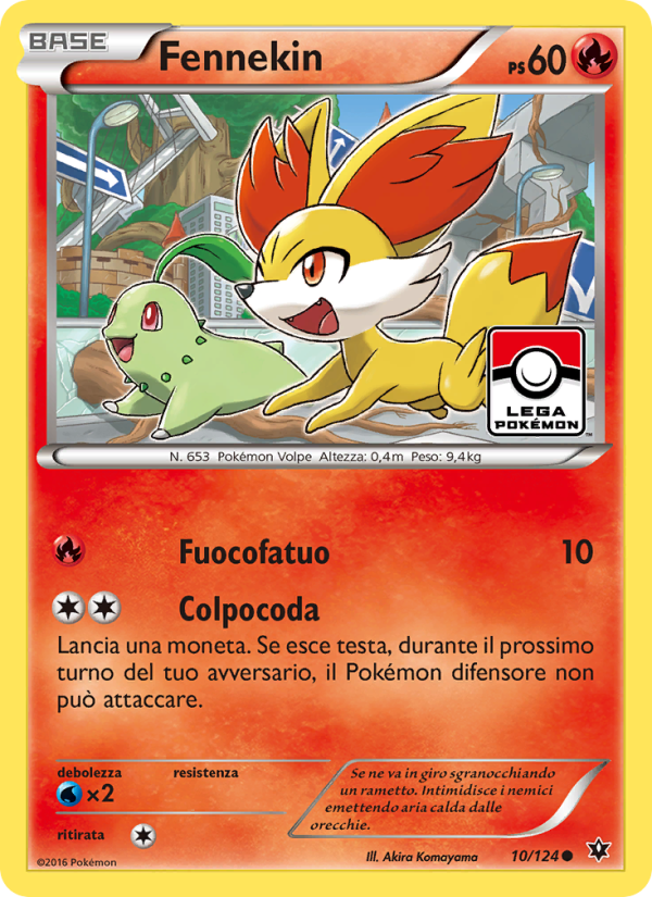 Fennekin 010/129 — Fates Collide (Italian Pokémon TCG card)