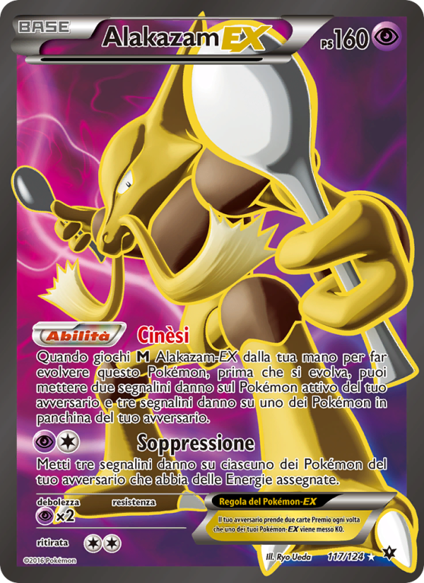 Alakazam EX 117/129 — Fates Collide (Italian Pokémon TCG card)