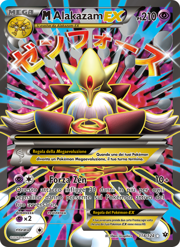 M Alakazam EX 118/129 — Fates Collide (Italian Pokémon TCG card)