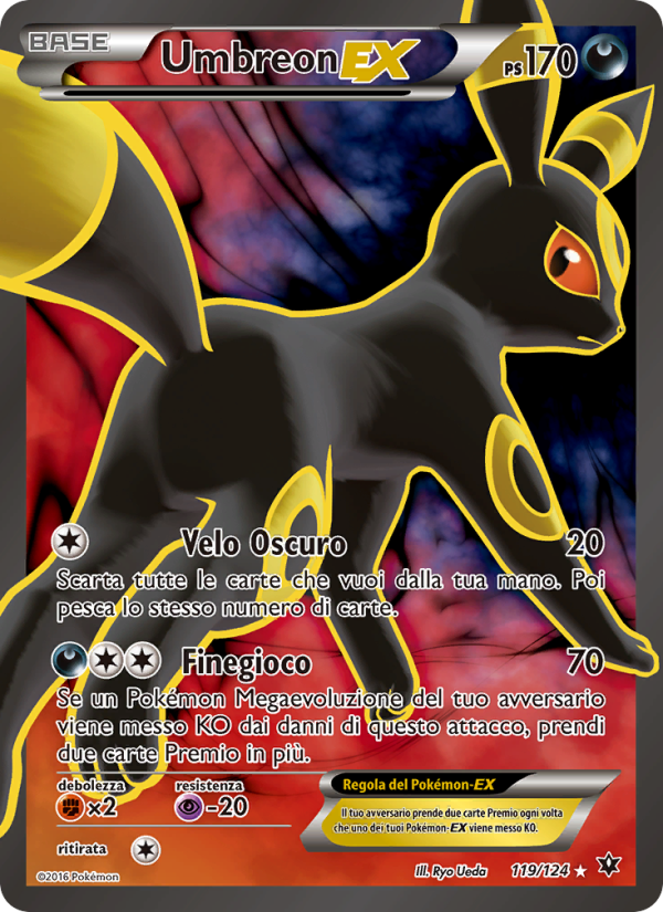Umbreon EX 119/129 — Fates Collide (Italian Pokémon TCG card)