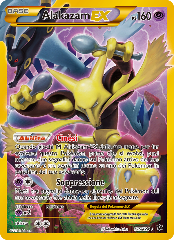Alakazam EX 125/129 — Fates Collide (Italian Pokémon TCG card)