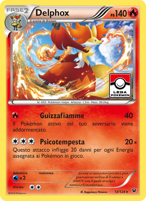 Delphox 013/129 — Fates Collide (Italian Pokémon TCG card)