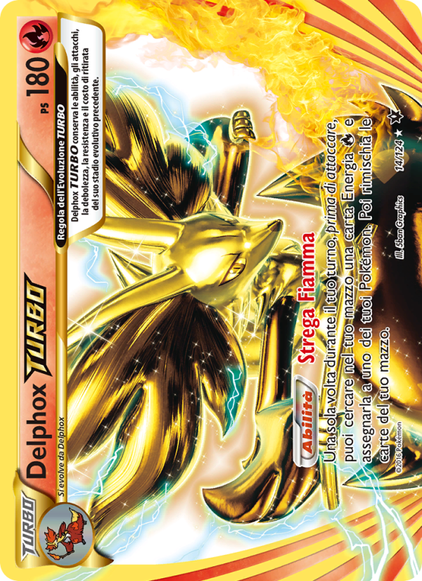 Delphox TURBO 014/129 — Fates Collide (Italian Pokémon TCG card)