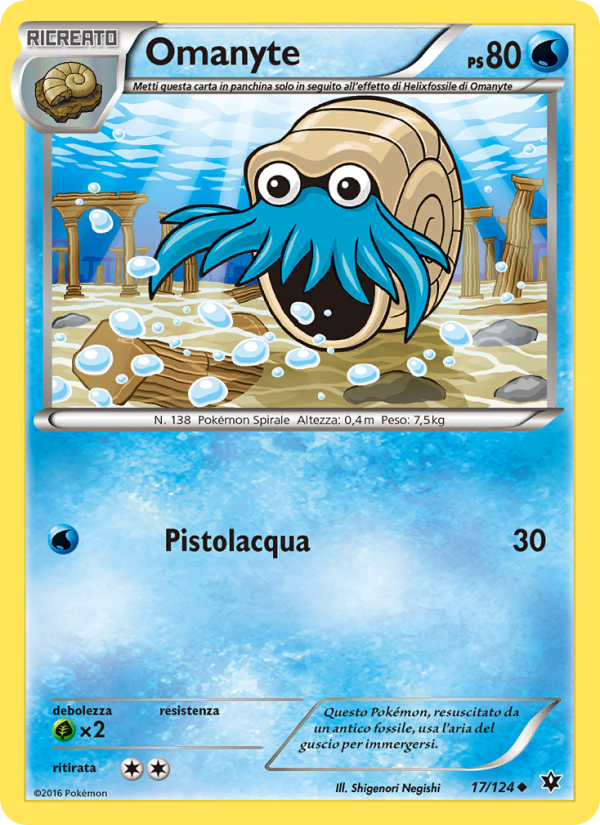 Omanyte 017/129 — Fates Collide (Italian Pokémon TCG card)