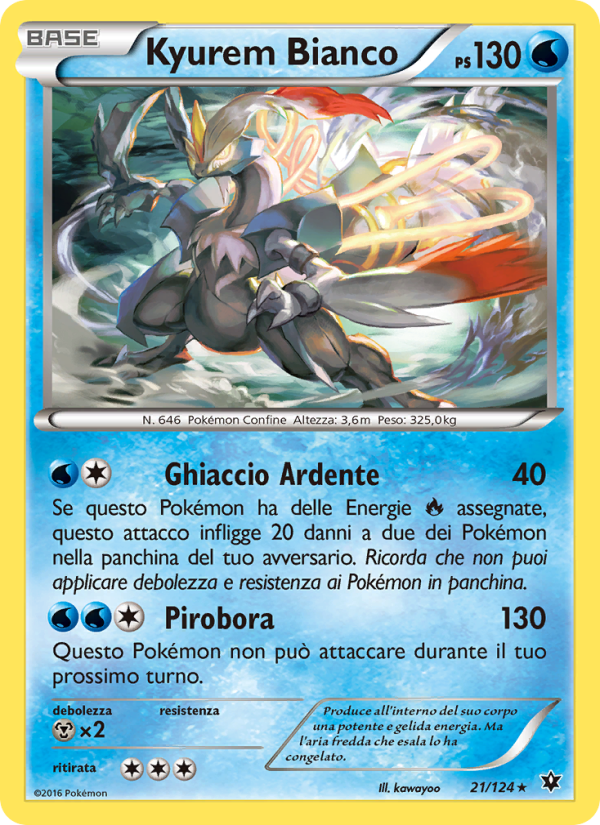 Kyurem Bianco 021/129 — Fates Collide (Italian Pokémon TCG card)