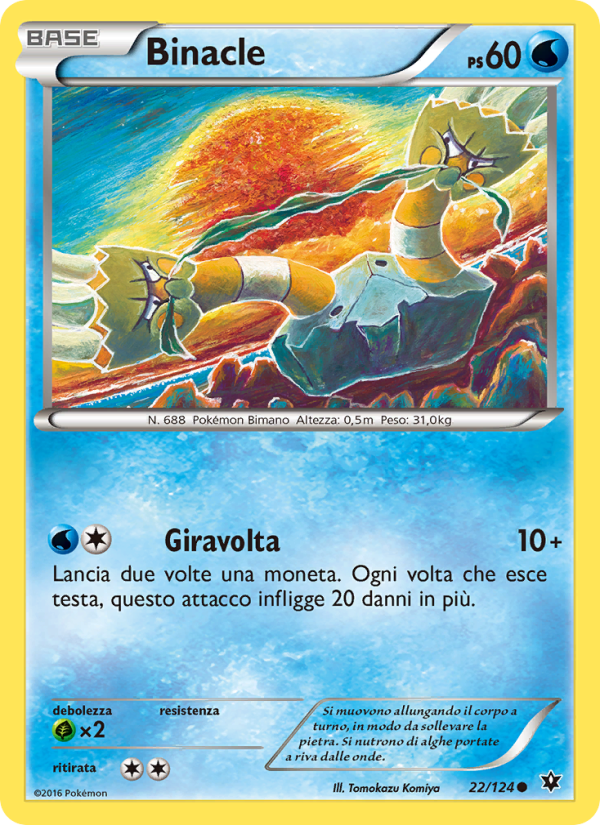 Binacle 022/129 — Fates Collide (Italian Pokémon TCG card)
