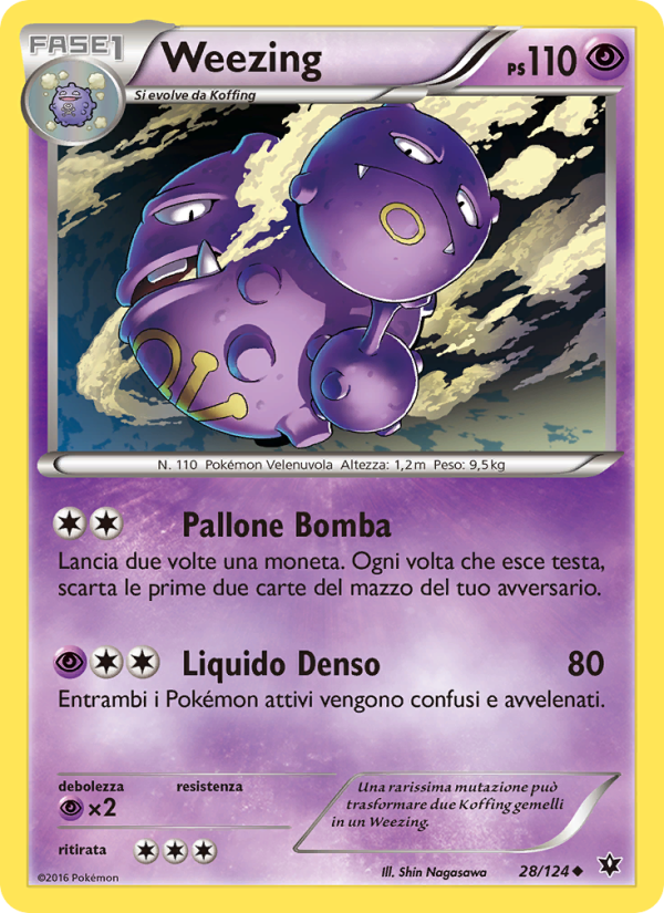 Weezing 028/129 — Fates Collide (Italian Pokémon TCG card)