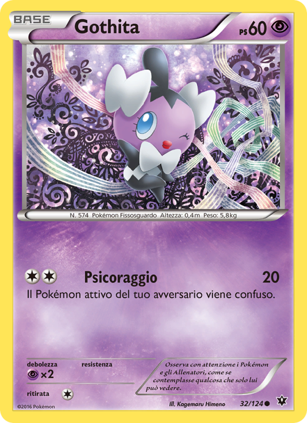 Gothita 032/129 — Fates Collide (Italian Pokémon TCG card)