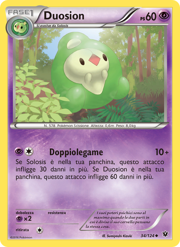 Duosion 034/129 — Fates Collide (Italian Pokémon TCG card)