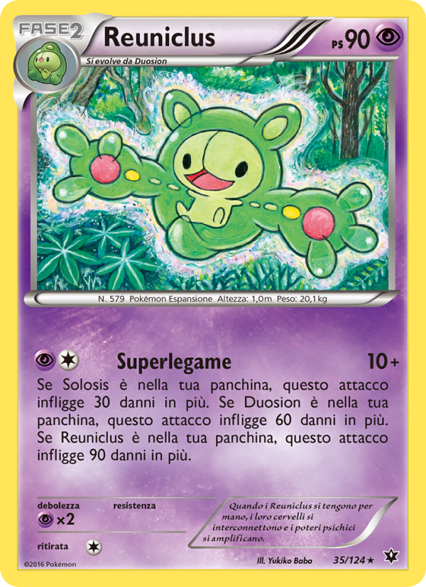 Reuniclus 035/129 — Fates Collide (Italian Pokémon TCG card)