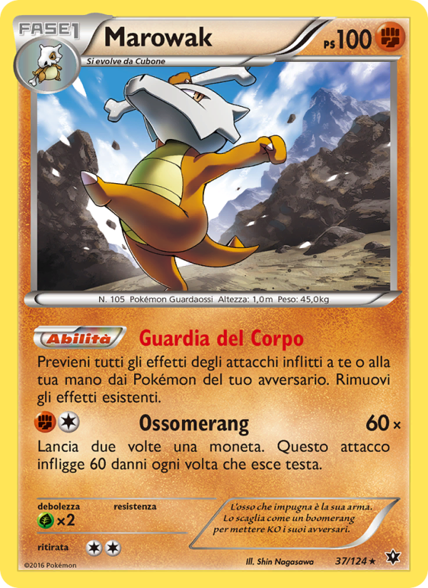 Marowak 037/129 — Fates Collide (Italian Pokémon TCG card)