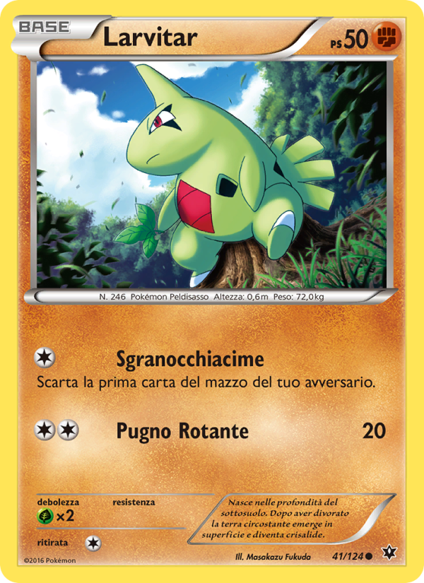 Larvitar 041/129 — Fates Collide (Italian Pokémon TCG card)
