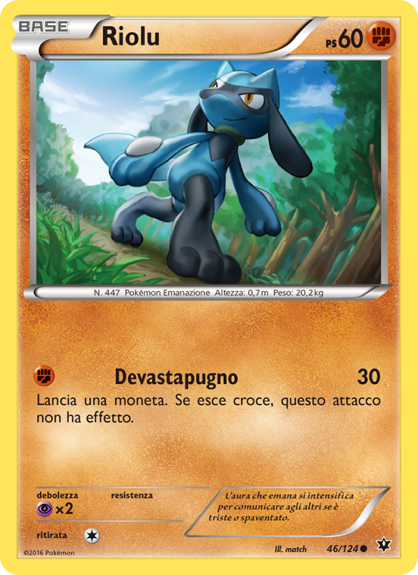 Riolu 046/129 — Fates Collide (Italian Pokémon TCG card)