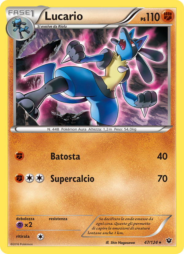 Lucario 047/129 — Fates Collide (Italian Pokémon TCG card)
