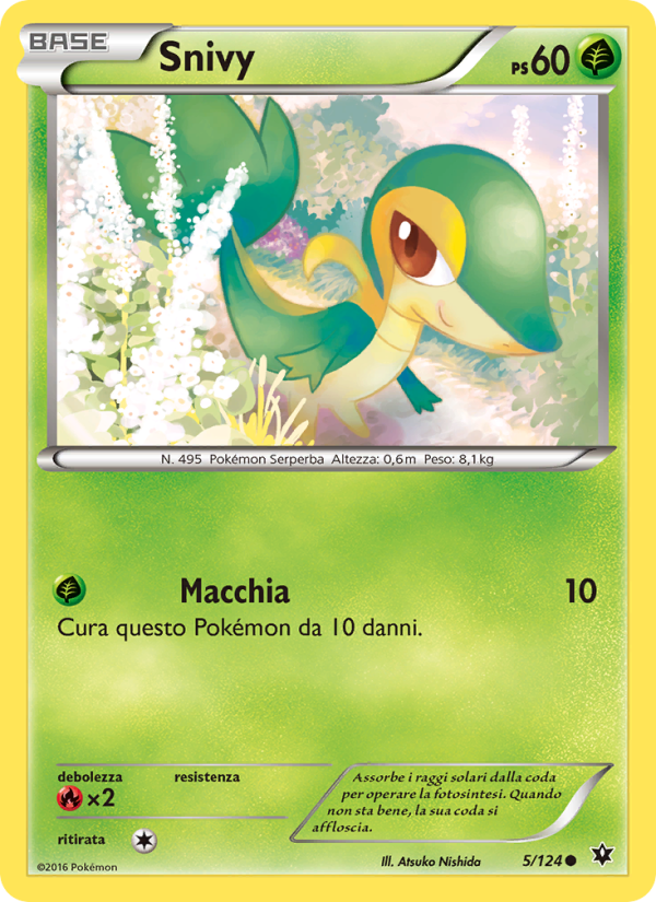 Snivy 005/129 — Fates Collide (Italian Pokémon TCG card)