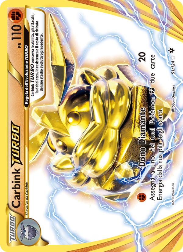 Carbink TURBO 051/129 — Fates Collide (Italian Pokémon TCG card)