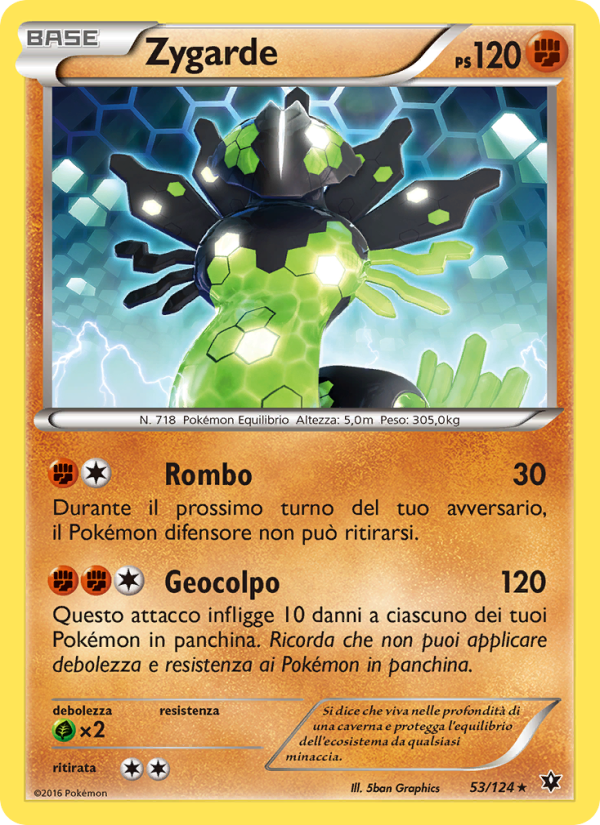 Zygarde 053/129 — Fates Collide (Italian Pokémon TCG card)