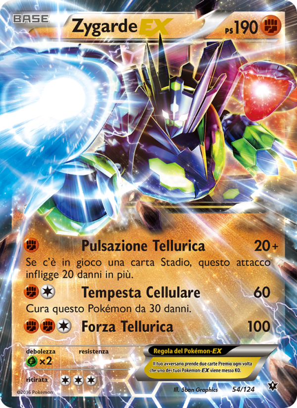 Zygarde-GX 054/129 — Fates Collide (Italian Pokémon TCG card)