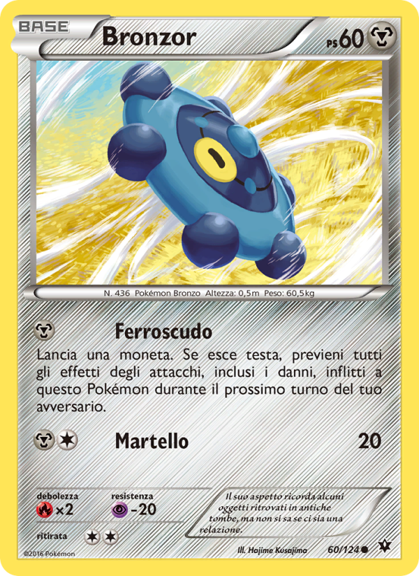 Bronzor 060/129 — Fates Collide (Italian Pokémon TCG card)