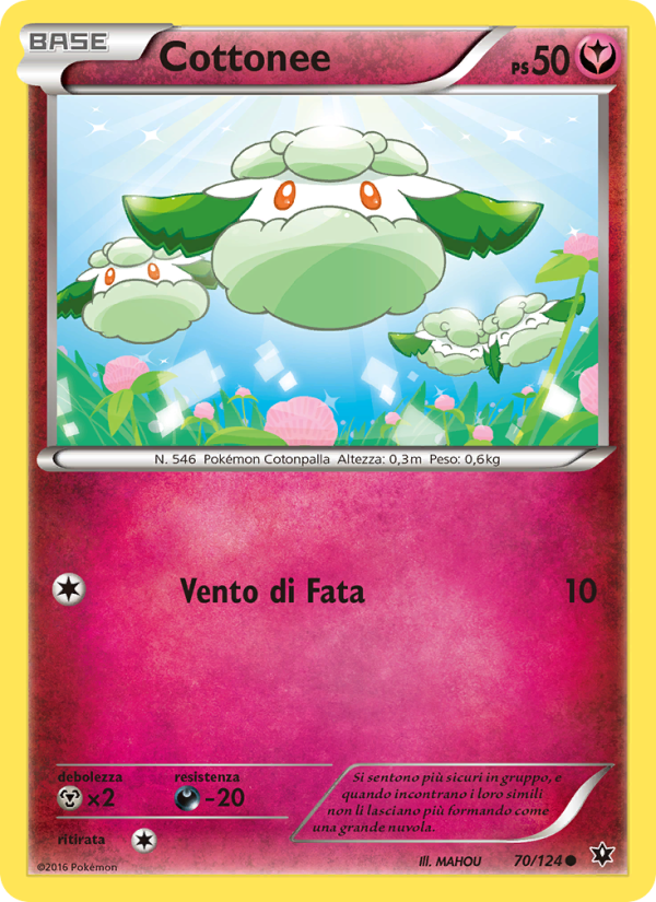 Cottonee 070/129 — Fates Collide (Italian Pokémon TCG card)
