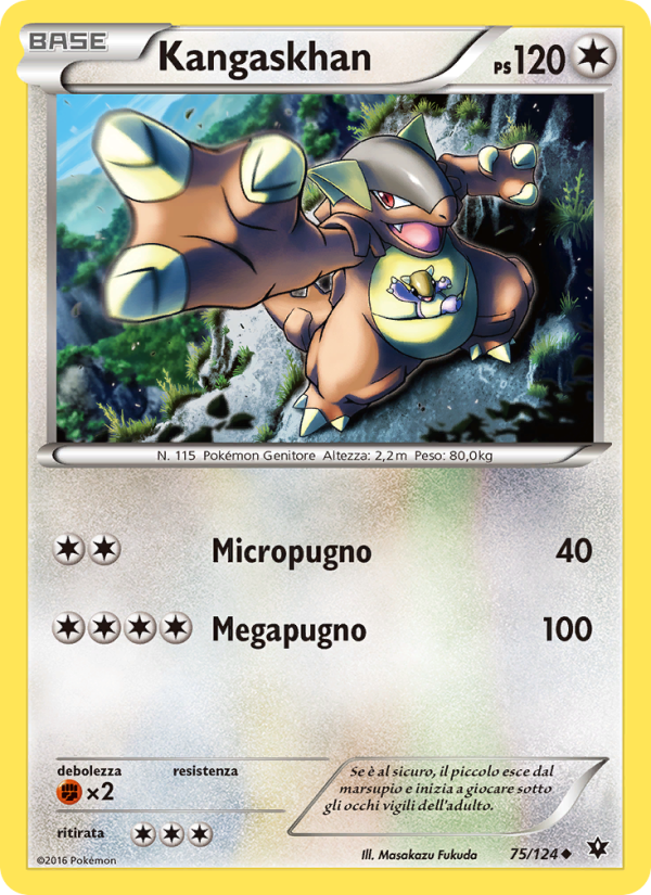 Kangaskhan 075/129 — Fates Collide (Italian Pokémon TCG card)