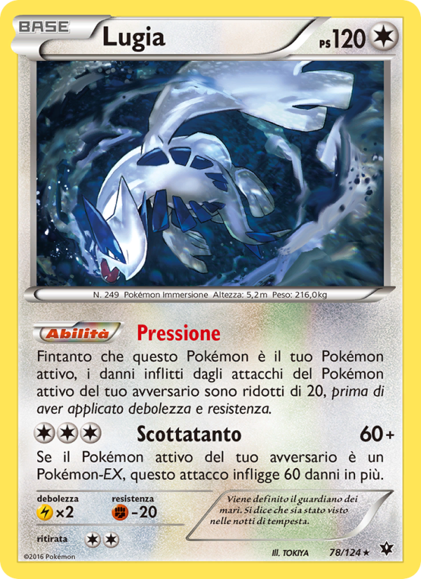 Lugia 078/129 — Fates Collide (Italian Pokémon TCG card)