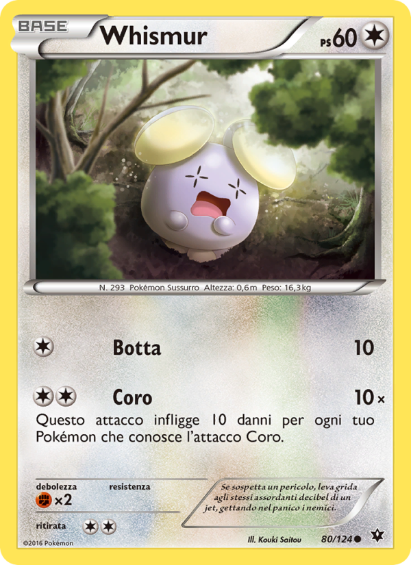 Whismur 080/129 — Fates Collide (Italian Pokémon TCG card)