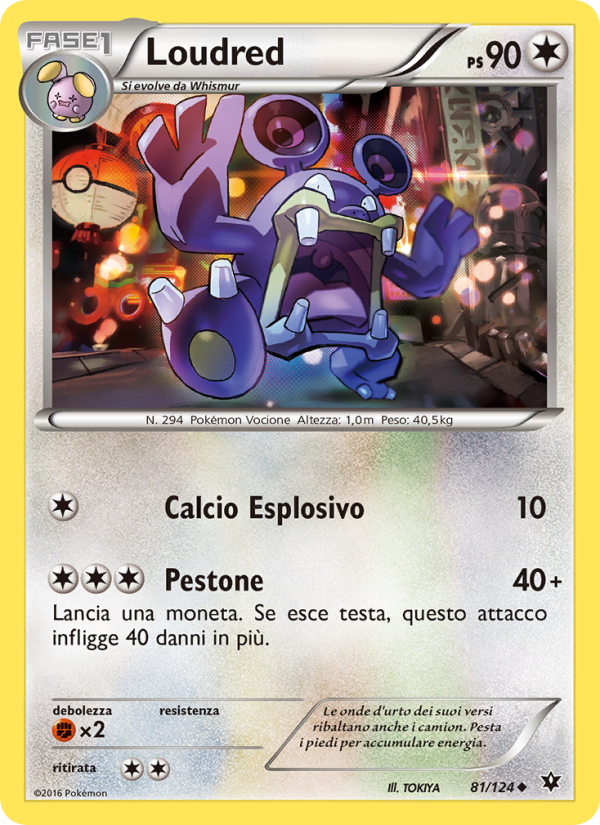 Loudred 081/129 — Fates Collide (Italian Pokémon TCG card)