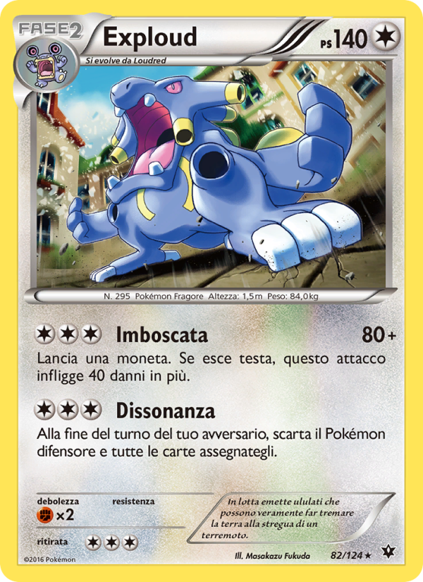 Exploud 082/129 — Fates Collide (Italian Pokémon TCG card)