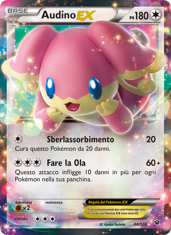 Audino EX 084/129 — Fates Collide (Italian Pokémon TCG card)