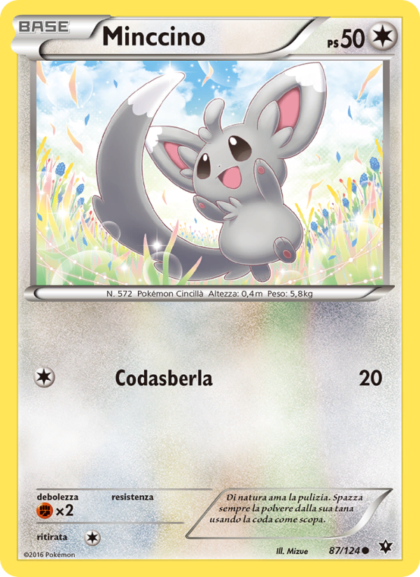 Minccino 087/129 — Fates Collide (Italian Pokémon TCG card)