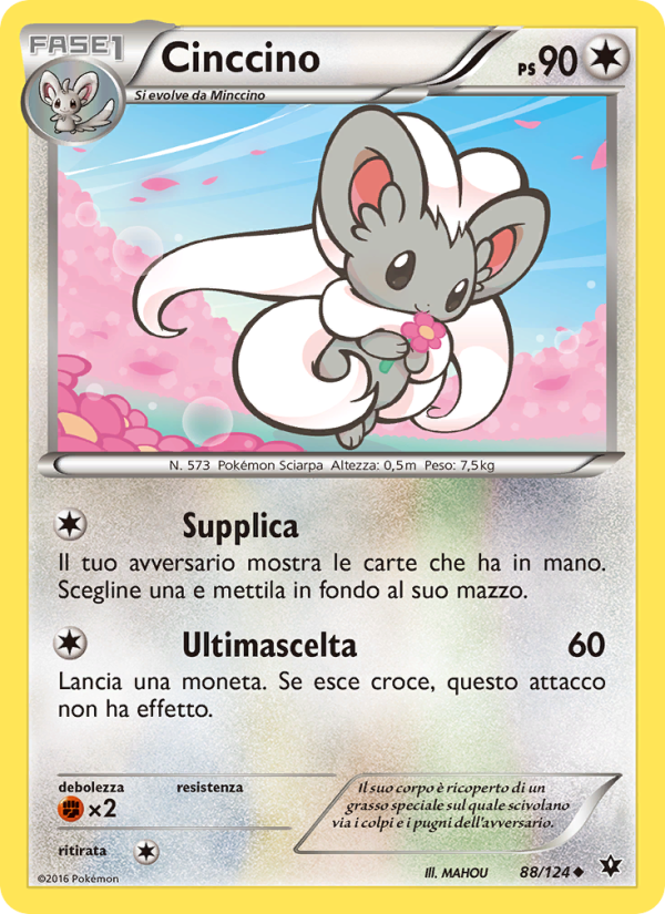 Cinccino 088/129 — Fates Collide (Italian Pokémon TCG card)