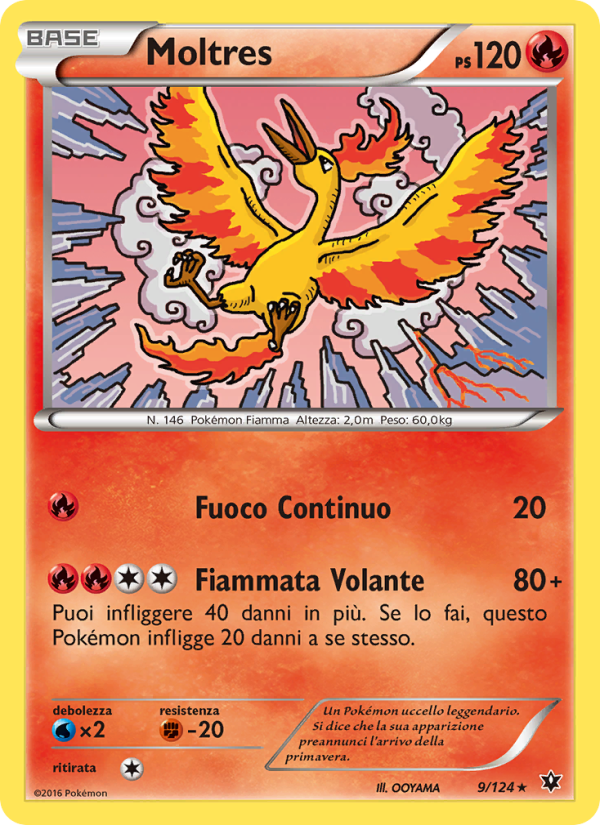 Moltres 009/129 — Fates Collide (Italian Pokémon TCG card)