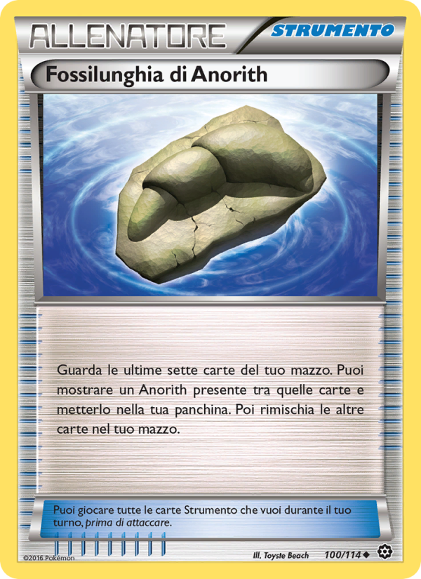 Fossilunghia di Anorith 100/116 — Steam Siege (Italian Pokémon TCG card)