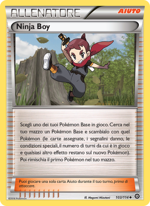 Ninja Boy 103/116 — Steam Siege (Italian Pokémon TCG card)