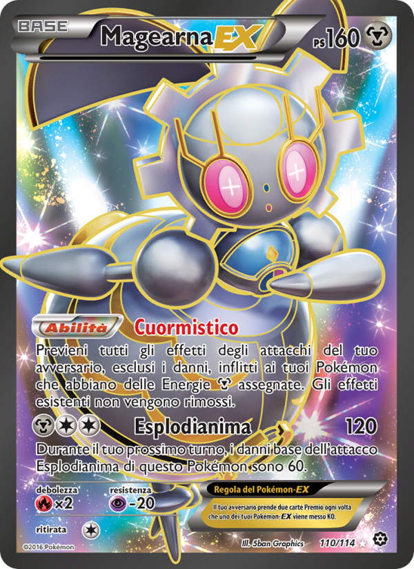 Magearna EX 110/116 — Steam Siege (Italian Pokémon TCG card)