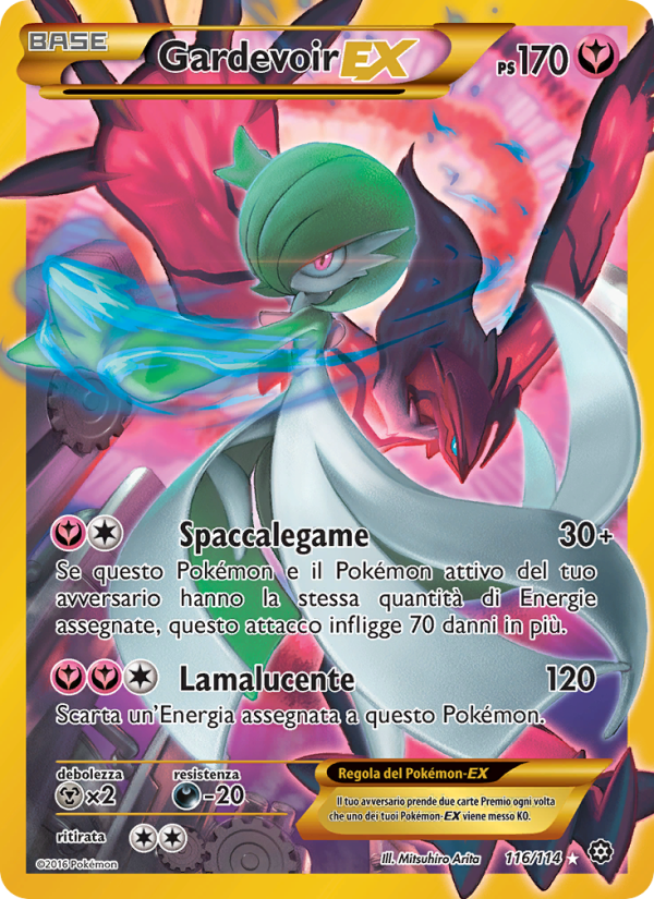 Gardevoir EX 116/116 — Steam Siege (Italian Pokémon TCG card)