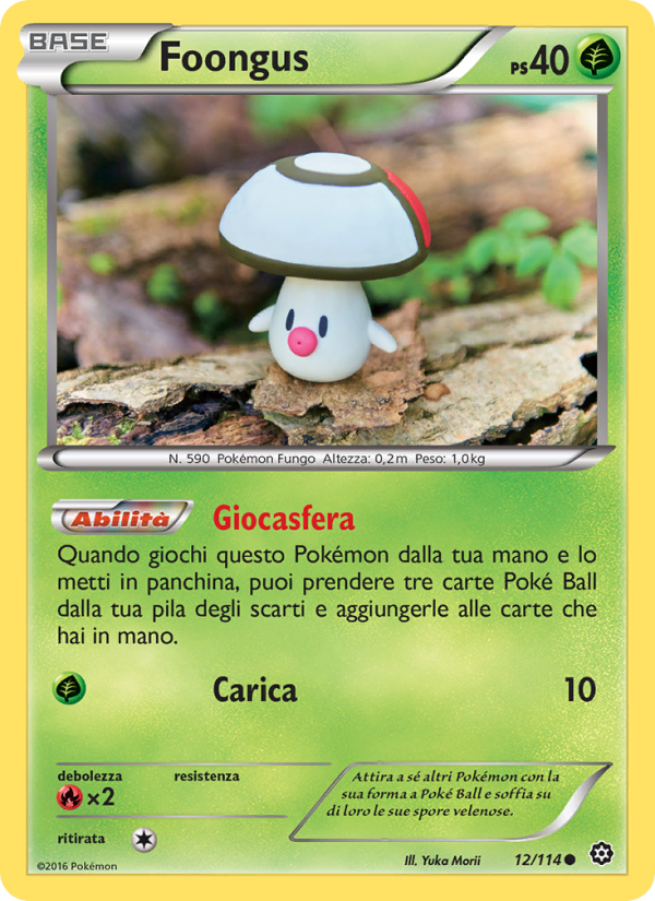 Foongus 012/116 — Steam Siege (Italian Pokémon TCG card)
