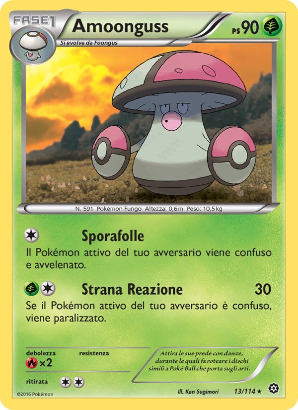 Amoonguss 013/116 — Steam Siege (Italian Pokémon TCG card)