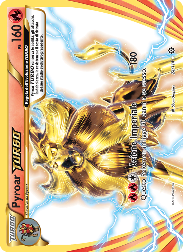 Pyroar TURBO 024/116 — Steam Siege (Italian Pokémon TCG card)