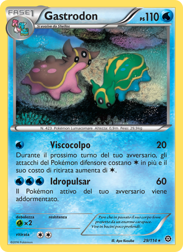 Gastrodon 029/116 — Steam Siege (Italian Pokémon TCG card)