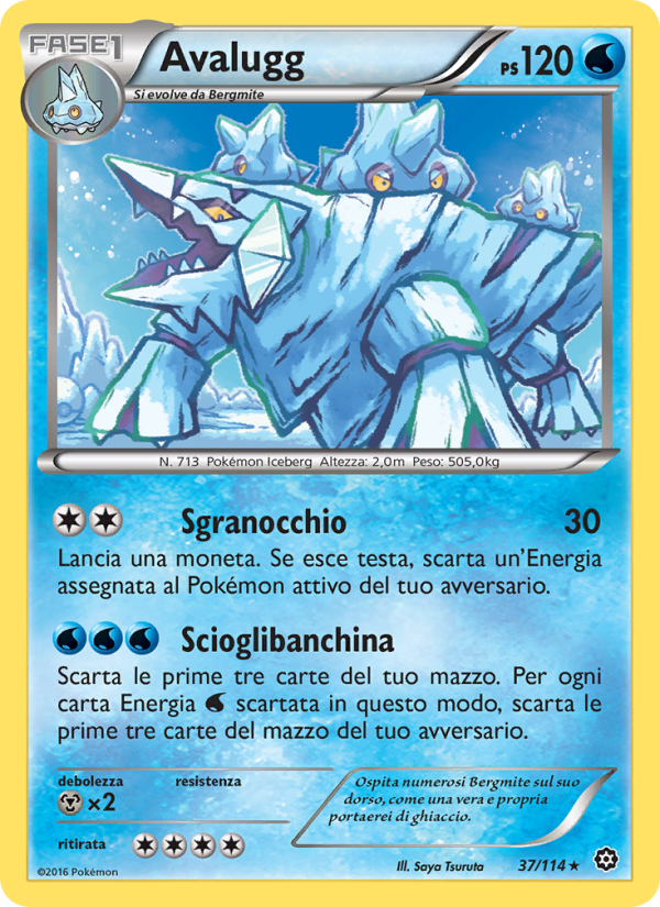 Avalugg 037/116 — Steam Siege (Italian Pokémon TCG card)