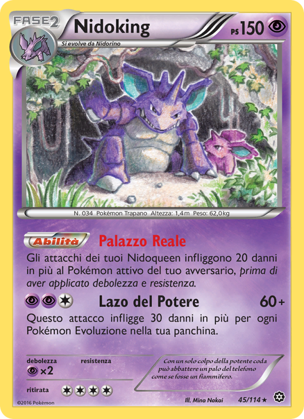 Nidoking 045/116 — Steam Siege (Italian Pokémon TCG card)