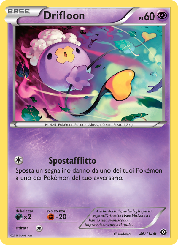 Drifloon 046/116 — Steam Siege (Italian Pokémon TCG card)