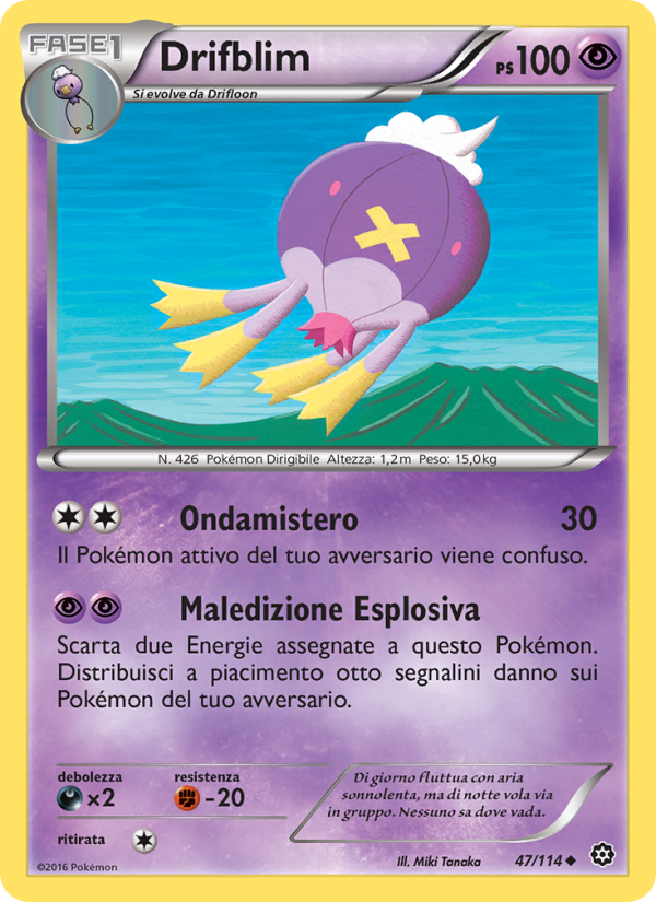 Drifblim 047/116 — Steam Siege (Italian Pokémon TCG card)