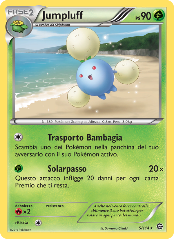 Jumpluff 005/116 — Steam Siege (Italian Pokémon TCG card)